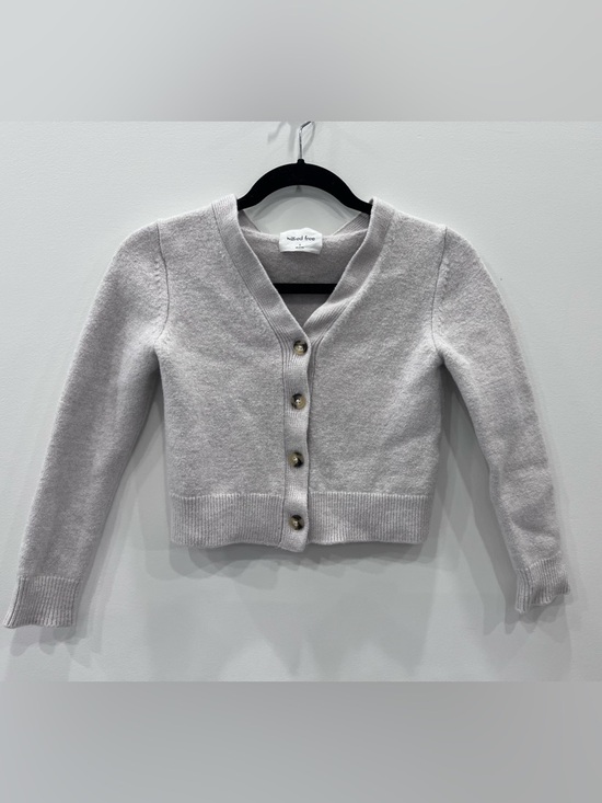 Aritzia Sweaters - Wilfred Free Aritzia 100% Merino Wool Cardigan S Grey Cropped Button Knit